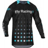 Μπλούζα motocross FLY RACING Evolution DST Strobe - Black/Electric Blue