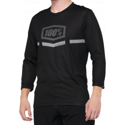 Μπλούζα ποδηλασίας 100% AIRMATIC 3/4 SLEEVE BLACK