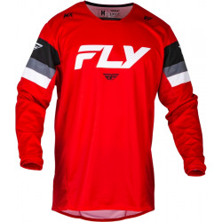 Μπλούζα motocross FLY RACING Kinetic Prix- Red/Grey/White