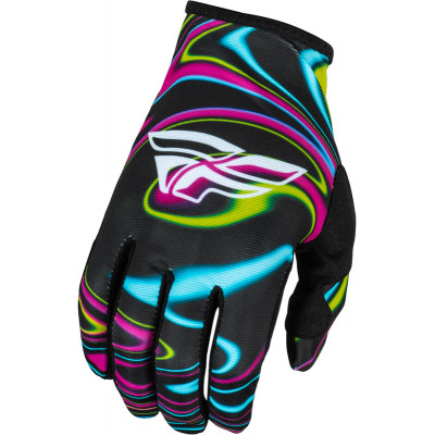 Παιδικά γάντια μηχανής FLY RACING Lite Warped- Black/Pink/Electric Blue