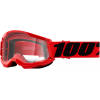 Παιδική μάσκα μηχανής motocross 100% STRATA2 RED CLEAR