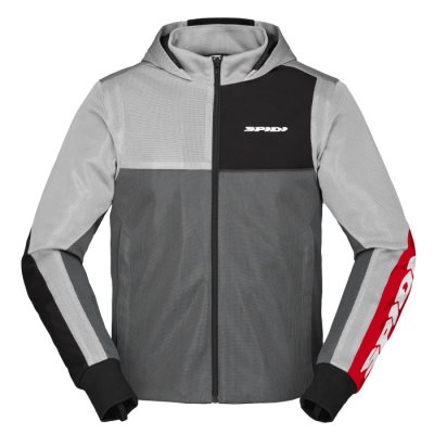 Ζακέτα μηχανής SPIDI HOODIE NET GRAY/RED