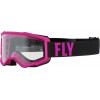 Παιδική μάσκα μηχανής motocross FLY RACING Focus Pink/Black - Clear