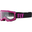 Παιδική μάσκα μηχανής motocross FLY RACING Focus Pink/Black - Clear thumb