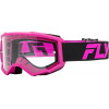 Παιδική μάσκα μηχανής motocross FLY RACING Focus Black/Pink - Clear 
