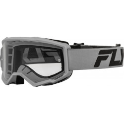 Παιδική μάσκα μηχανής motocross FLY RACING Focus Silver/Charcoal - Clear