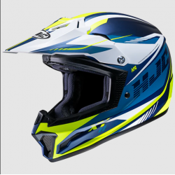Παιδικό κράνος motocross HJC CL-XY II DRIFT BLUE/WHITE/YELLOW