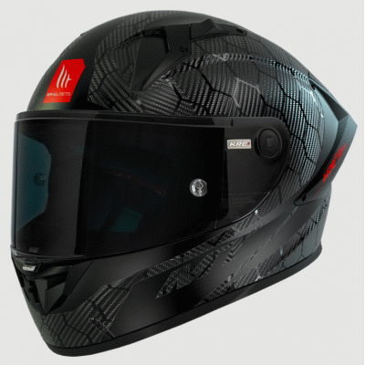 Κράνος μηχανής MT KRE+ CARBON SOLID GLOSS BLACK