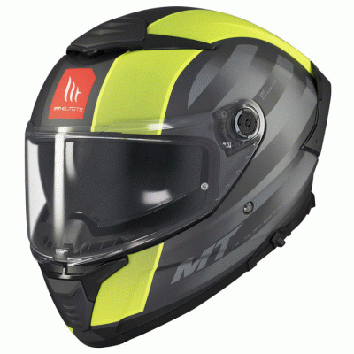 Κράνος μηχανής MT THUNDER 4 SV TREADS D3 MATT GREY/YELLOW