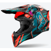Κράνος μηχανής AIROH WRAAAP CYBER ORANGE/BLUE thumb