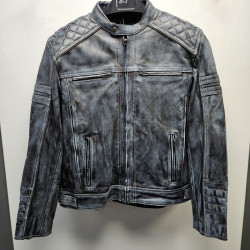 Δερμάτινο μπουφάν μηχανής BOX BLUE