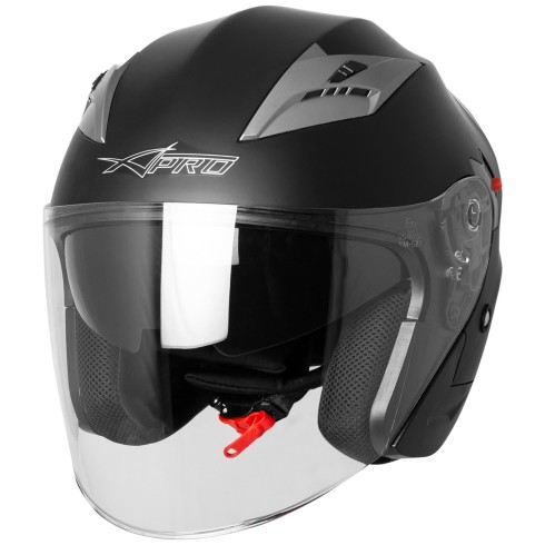 Κράνος μηχανής A-PRO KINETIC MAT ΜΑΥΡΟ JET - OPEN FACE