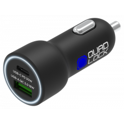 QUAD LOCK Dual USB (C+A) Φορτιστής αυτοκινήτου 48W QUAD LOCK Dual USB (C+A) Φορτιστής αυτοκινήτου 48W
