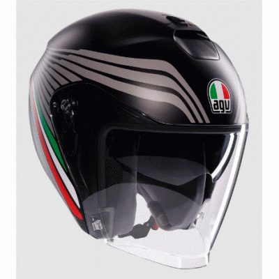 Κράνος μηχανής AGV IRIDES BOLOGNA MATT BLACK/TRICOLORE