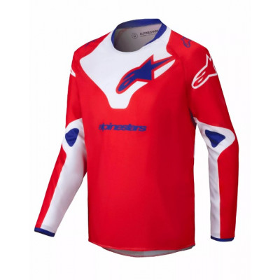 Παιδική μπλούζα motocross ALPINESTARS YTH RACER VEIL RED/WHITE