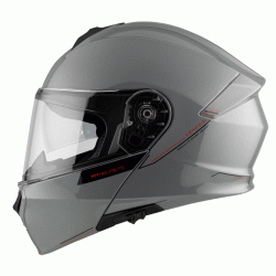 Κράνος μηχανής MT GENESIS SOLID A12 GLOSS GREY FLIP-UP