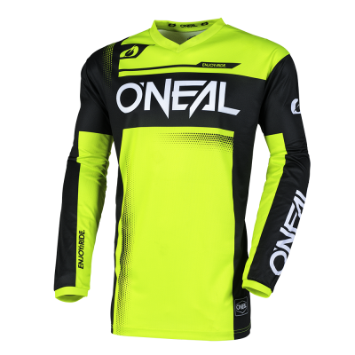 Μπλούζα μηχανής motocross O`NEAL ELEMENT RACEWEAR BLACK/NEON YELLOW V.25