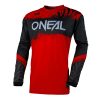 Μπλούζα motocross O'NEAL ELEMENT SHOCKER BLACK/RED V.25