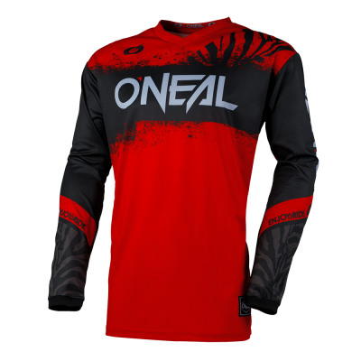 Μπλούζα μηχανής motocross O'NEAL ELEMENT SHOCKER BLACK/RED V.25