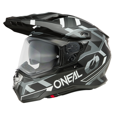 Κράνος μηχανής Enduro D-SRS SQUARE BLACK/WHITE/GRAY V.25