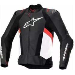 Δερμάτινο μπουφάν μοτοσυκλέτας ALPINESTARS Missile V3 BLK/WHT/RD