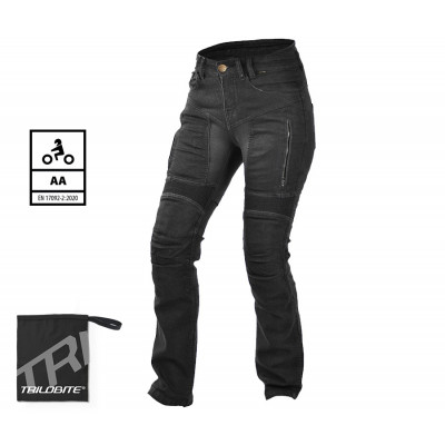 Γυναικείο παντελόνι μηχανής TRILOBITE 661 PARADO REGULAR FIT LONG BLACK