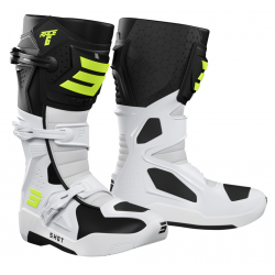 Μπότες μηχανής SHOT Race 6 Black White Neon Yellow