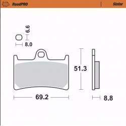 Τακάκια φρένων MOTO-MASTER BRAKE PAD SINTER FRONT YAMAHA YZF-R6 600 23