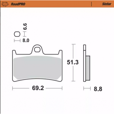 Τακάκια φρένων MOTO-MASTER BRAKE PAD SINTER FRONT YAMAHA YZF-R6 600 23