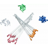 Ακτίνες τροχού μοτοσυκλέτας KITE SPOKES 21 FR SI /OR NIP 12PC Silver/Orange