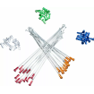 Ακτίνες τροχού μοτοσυκλέτας KITE SPOKES 21 FR SI /OR NIP 12PC Silver/Orange thumb