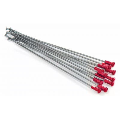 Ακτίνες τροχού μοτοσυκλέτας KITE SPOKES 21FR SI /RE NIP 12PC Silver/Red