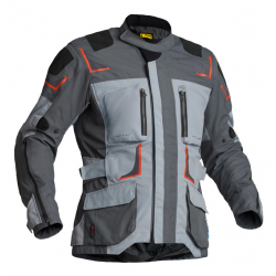 Μπουφάν μηχανής Lindstrands Myrvik Light Grey/Black/Orange