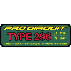 Αυτοκόλλητα εξάτμισης CIRCUIT SILENCER STICKER TYP 296 Αυτοκόλλητα εξάτμισης CIRCUIT SILENCER STICKER TYP 296