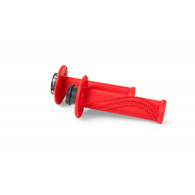 Χειρολαβές μοτοσυκλέτας RACETECH R20 Lock On Grips Wave Neon Red