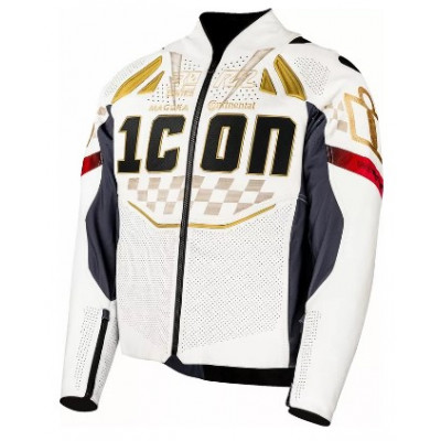 Μπουφάν μηχανής ICON Contra3™ RIZZ RIZZ WHITE