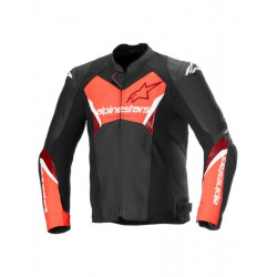 Δερμάτινο μπουφάν μηχανής ALPINESTARS Faster v3 Airflow BLK/RED