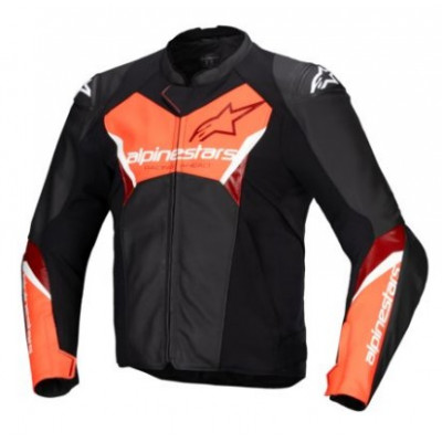 Δερμάτινο μπουφάν μηχανής ALPINESTARS Faster V3 BLACK/RED