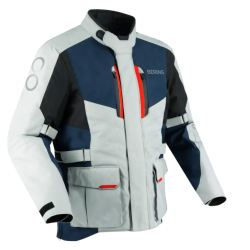 Μπουφάν μηχανής BERING SIBERIA GREY/BLUE/RED