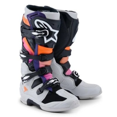 Μπότες μηχανής motocross ALPINESTARS TECH 7 BLK/LT GY/ORG FL/MAG