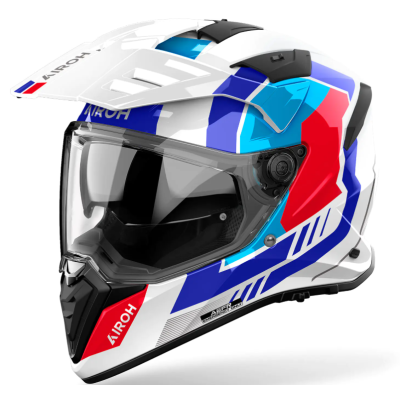 Κράνος μηχανής AIROH BANDIT HORN WHITE GLOSS