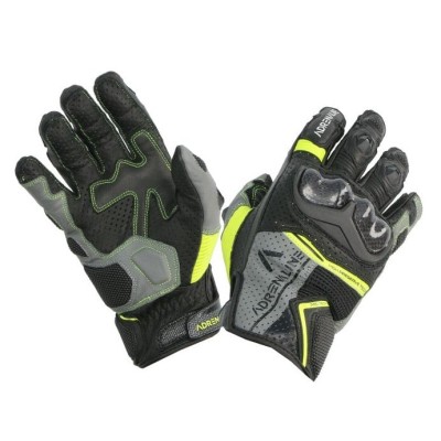 Γάντια μηχανής ADRENALINE HEXAGON BLACK/GREY/FLUO