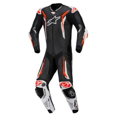 Δερμάτινη στολή αναβάτη ALPINESTARS GP TECH V5 BLACK/WHITE/FLUO RED