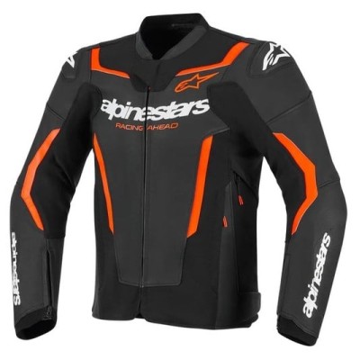 Δερμάτινο μπουφάν μηχανής ALPINESTARS GP FORCE V2 BLACK/RED FLUO