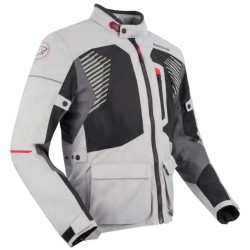 Μπουφάν μηχανής BERING Bakundu Grey/Black/Red