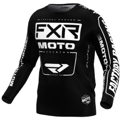 Μπλούζα motocross FXR CLUTCH MX24 BLACK/WHITE Μπλούζα motocross FXR CLUTCH MX24 BLACK/WHITE