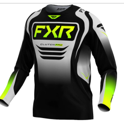 Μπλούζα motocross FXR CLUTCH MX25 BLACK/GREY HIVIS