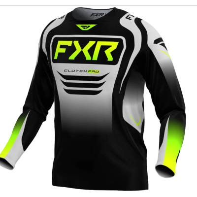 Μπλούζα motocross FXR CLUTCH MX25 BLACK/GREY HIVIS