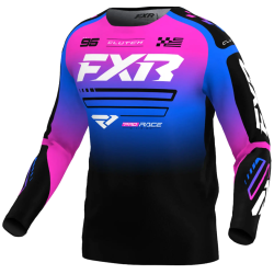 Μπλούζα motocross FXR CLUTCH MX25 BLACK/BLUE/PINK