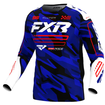 Μπλούζα motocross FXR CLUTCH MX25 BLUE/CAMO/RED